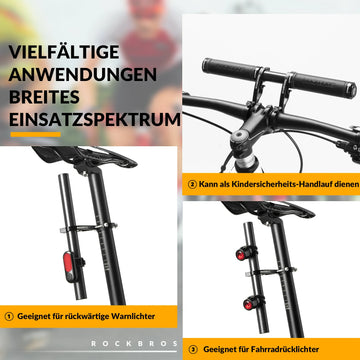 fahrradlenker 32mm Fahrrad Lenker Erweiterung 25cm, Extender Halterung Lenkerverlängerung – ROCKBROS-DE