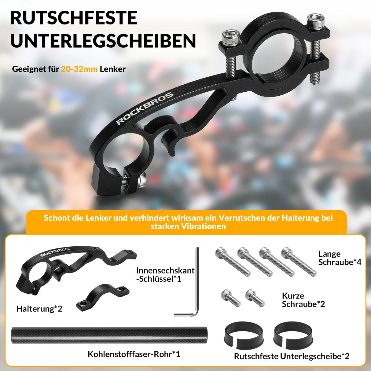 Fahrrad Lenkererweiterung 25 cm – Extender-Halterung für 20‑32 mm Lenkerdurchmesser