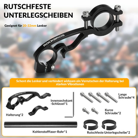 Fahrrad Lenkererweiterung 25 cm – Extender-Halterung für 20‑32 mm Lenkerdurchmesser