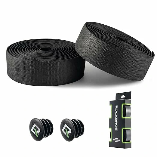 Fahrrad Lenkerband Schwarz, EVA Griffband 2er-Set, 2,5mm Dicke und 220 – ROCKBROS-DE
