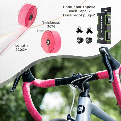 Fahrrad Lenkerband Schwarz, EVA Griffband 2er-Set, 2,5mm Dicke und 220 – ROCKBROS-DE