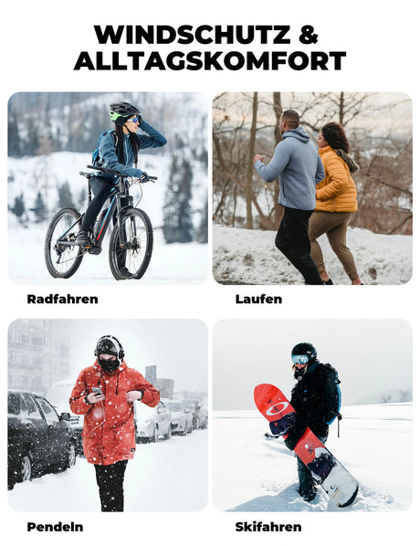 Fahrrad Mütze Winter – Mit Ohrenschutz, atmungsaktiv & winddicht