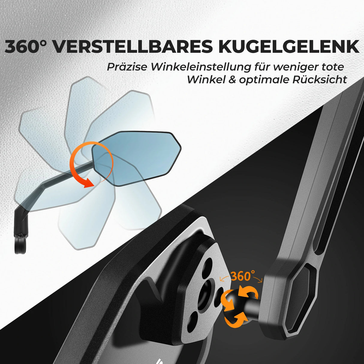 Fahrrad‑Rückspiegel – Für Lenker 20–23 mm