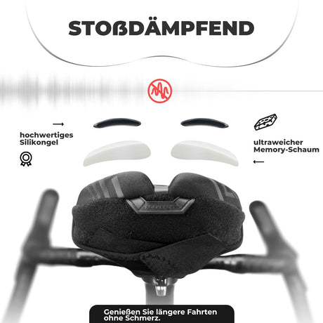 Fahrrad Sattelbezug – Gel‑Überzug mit wasserdichtem Sattelschutz