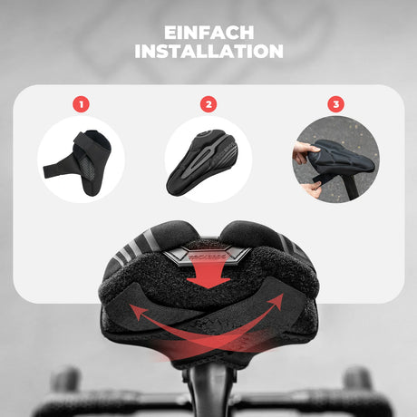 Fahrrad Sattelbezug – Gel‑Überzug mit wasserdichtem Sattelschutz