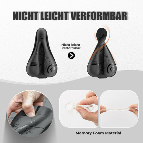 ROCKBROS Fahrrad Sattelbezug – Mit Regenhülle, dämpfend, 28 × 17 cm