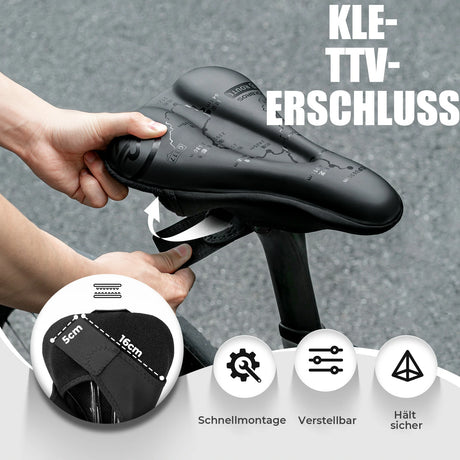 ROCKBROS Fahrrad Sattelbezug – Mit Regenhülle, dämpfend, 28 × 17 cm