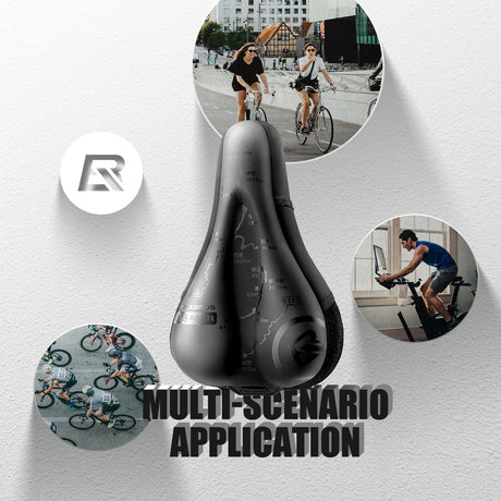 ROCKBROS Fahrrad Sattelbezug – Mit Regenhülle, dämpfend, 28 × 17 cm