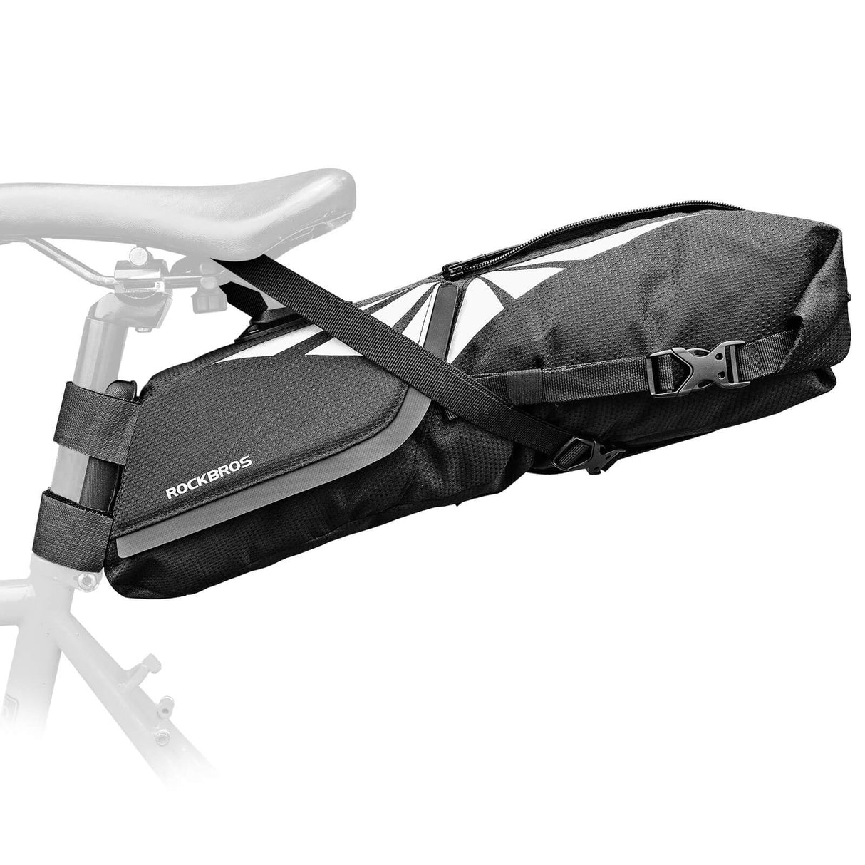 Fahrrad Satteltasche 100% Wasserdicht 8L mit Reflektoren