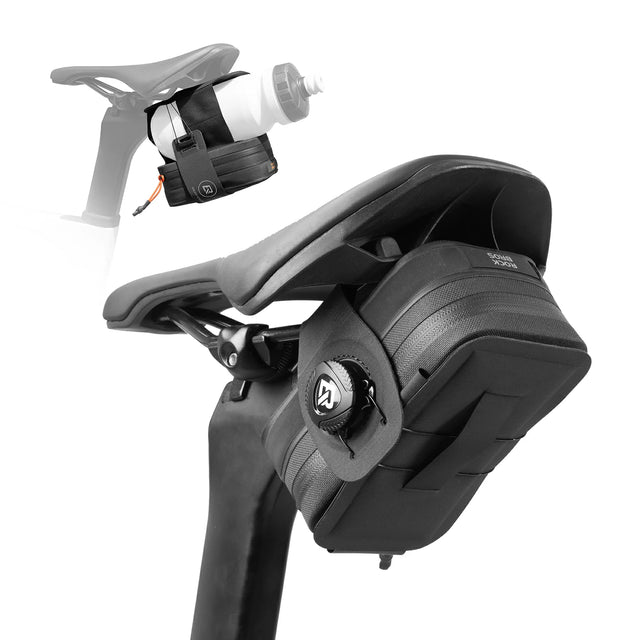 Fahrrad-Satteltasche mit Drehknopf-Verstellsystem – Kompakt & Wasserdicht mit Flaschenhalter