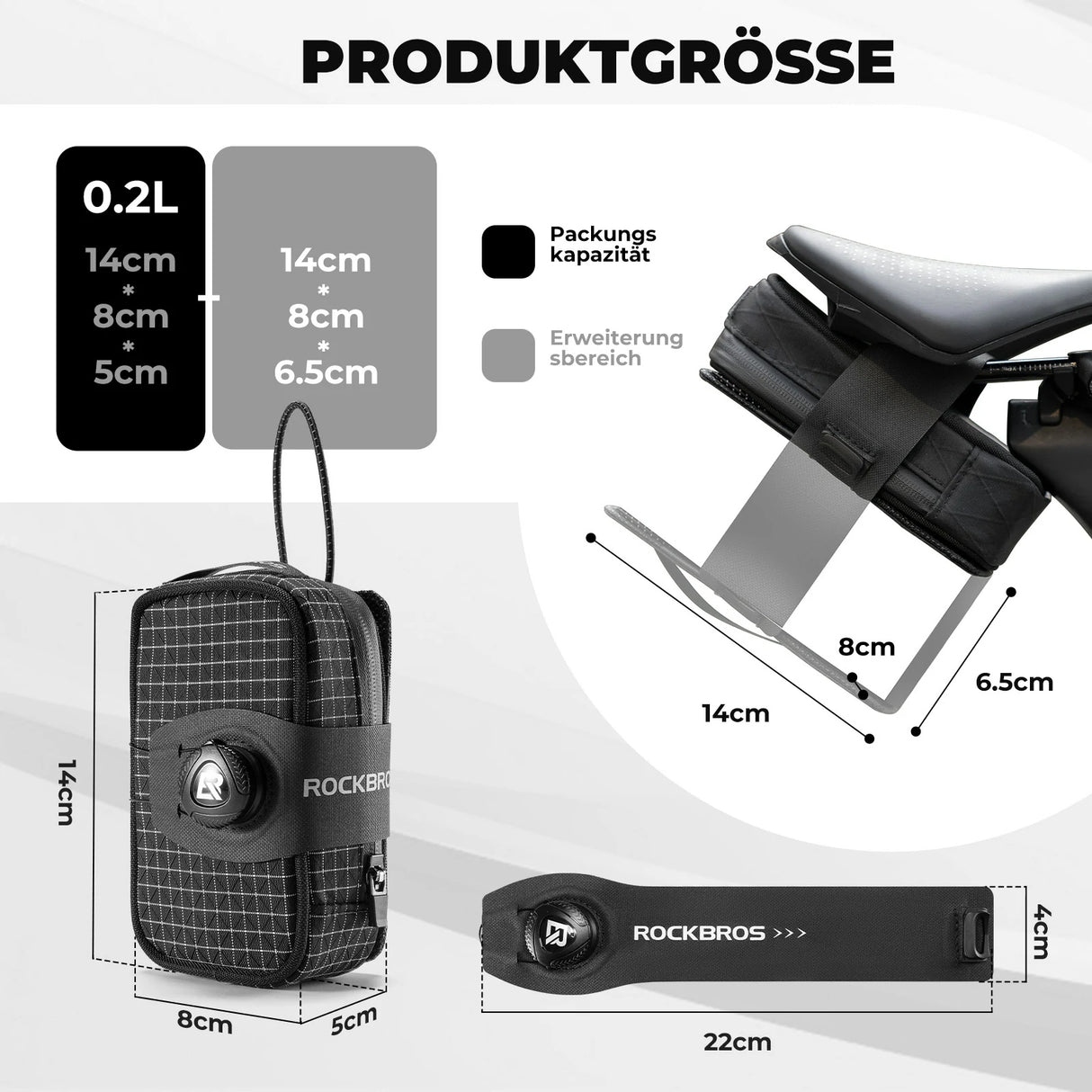 Fahrrad‑Satteltaschen – Mit Drehverschluss‑System, wasserabweisend & reißfest