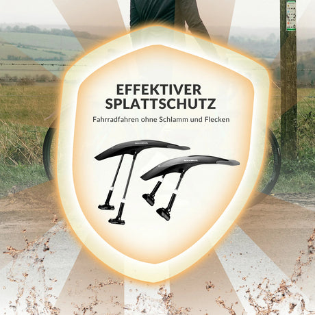 Fahrrad-Schutzblech-Set Vorne/Hinten – Verstellbar & Flexible (26–29 Zoll)