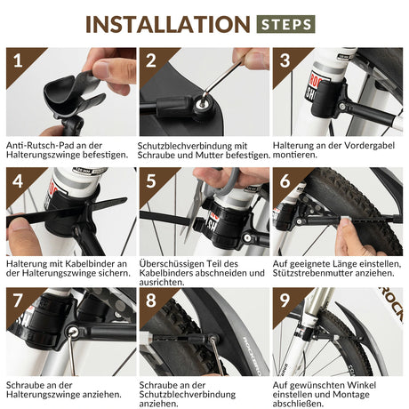 Fahrrad-Schutzblech-Set Vorne/Hinten – Verstellbar & Flexible (26–29 Zoll)