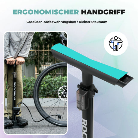 Fahrrad Standluftpumpe – 150 PSI, mit integriertem Manometer