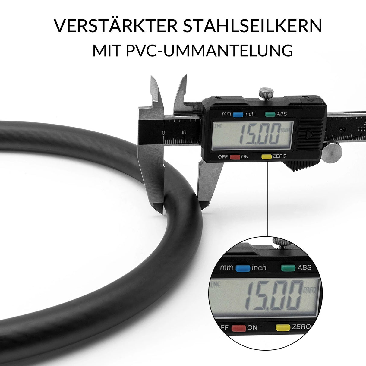 Fahrrad‑Zahlenschloss – 5‑stelliges Kabelschloss mit Code