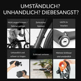 Fahrrad‑Zahlenschloss – 5‑stelliges Kabelschloss mit Code