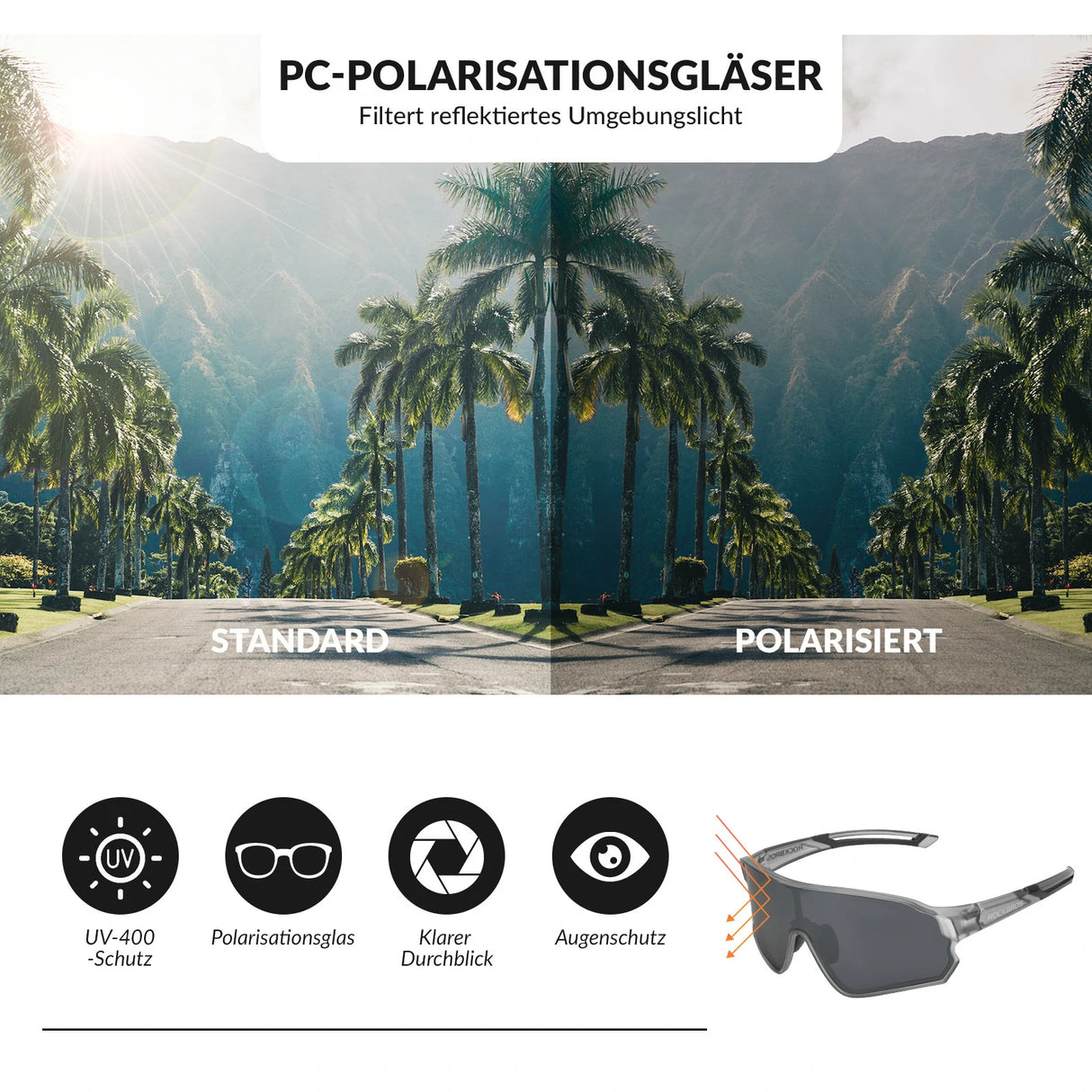 Fahrradbrille Polarisiert UV400 Schutz Ultraleicht - ROCKBROS-EU