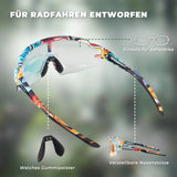 ROCKBROS Fahrradbrille – UV 400, photochromatisch, klar, winddicht