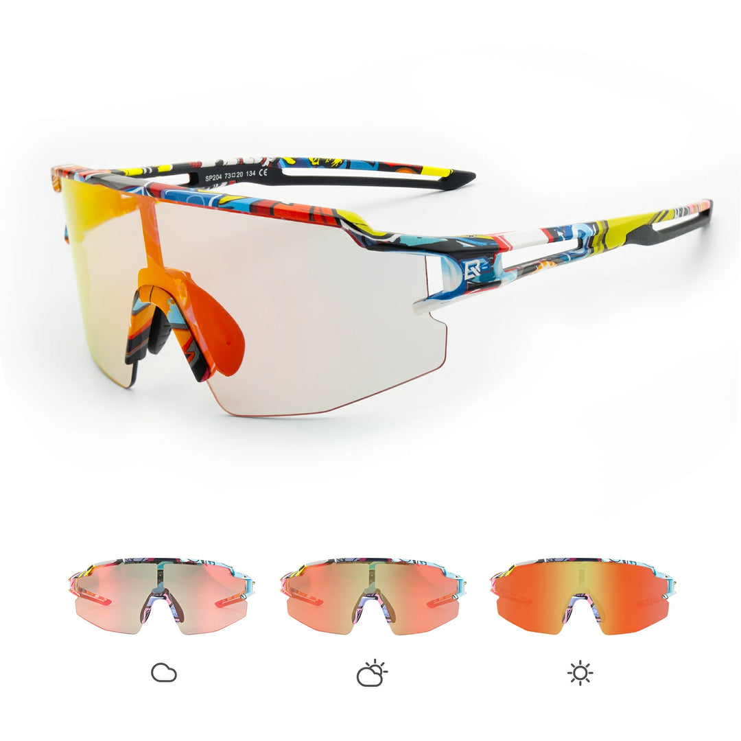 Fahrradbrille UV 400 Sonnenbrille Photochromatisch Brille Winddicht – ROCKBROS-DE