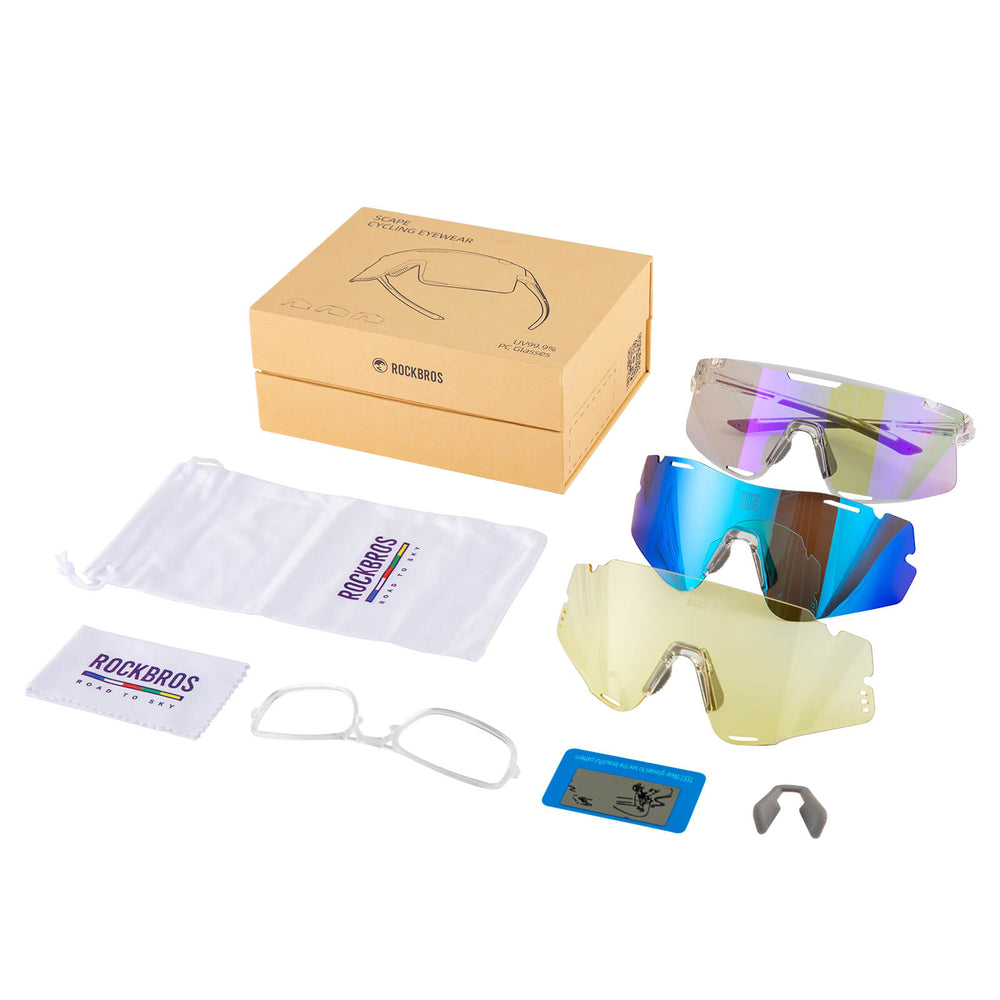 Fahrradbrille Drei-Gläser Konfigurationssystem - BOUNDLESS Serie - ROCKBROS-EU