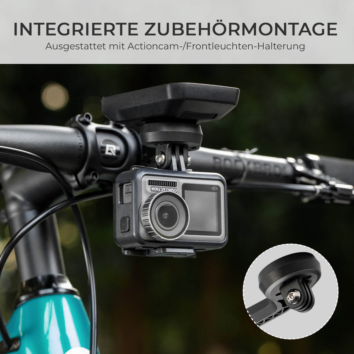 Fahrradcomputer Halterung – Kompatibel für Fahrradlenker 31,8 mm & Garmin, Wahoo, Bryton