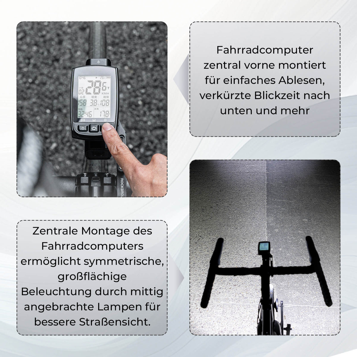 montage fahrradcomputer Fahrradcomputer Halterung für Garmin und Bryton GPS für 31,8 mm Lenker – ROCKBROS-DE