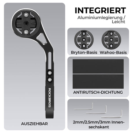 Fahrradcomputer Halterung – Kompatibel mit Garmin & Bryton GPS für 31,8 mm Lenker