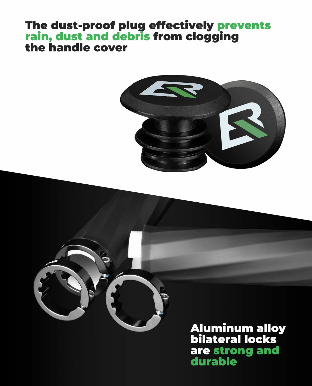 Fahrradgriffe 22 mm – Mit Alu‑Lock & Anti‑Rutsch‑TPE