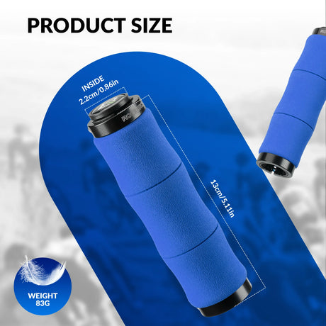 Fahrradgriffe – Rutschfeste EVA‑Schwammgriffe mit Aluminium, 22 mm