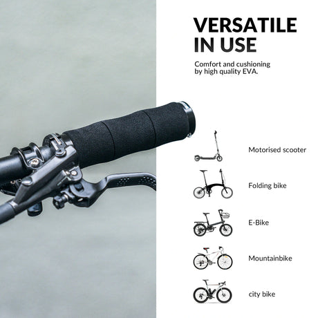 Fahrradgriffe – Rutschfeste EVA‑Schwammgriffe mit Aluminium, 22 mm