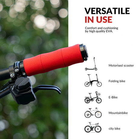 Fahrradgriffe – Rutschfeste EVA‑Schwammgriffe mit Aluminium, 22 mm