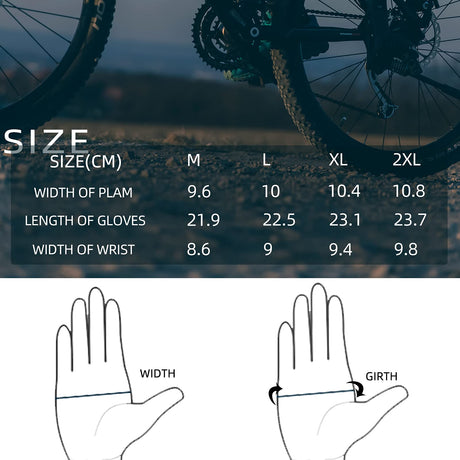 Fahrradhandschuhe Atmungsaktive Radsport Handschuhe M