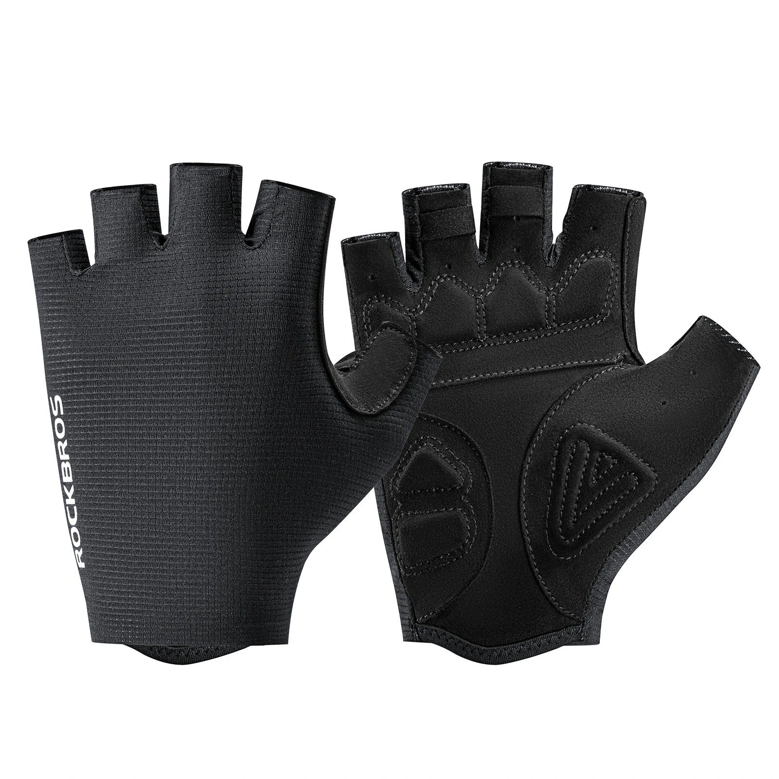 Fahrradhandschuhe Halbfinger mit stoßdämpfender SBR-Polsterung und Rutschfester Handfläche – ROCKBROS-DE