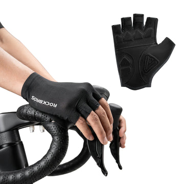 Fahrradhandschuhe Halbfinger mit stoßdämpfender SBR-Polsterung und Rutschfester Handfläche – ROCKBROS-DE