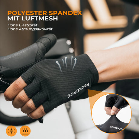 Fahrradhandschuhe – Halbfinger mit SBR‑Polsterung & rutschfester Handfläche