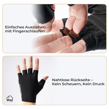 Fahrradhandschuhe – Halbfinger mit SBR‑Polsterung & rutschfester Handfläche