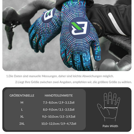 Fahrradhandschuhe Herbst & Winter – Vollfinger, elastisch & rutschfest