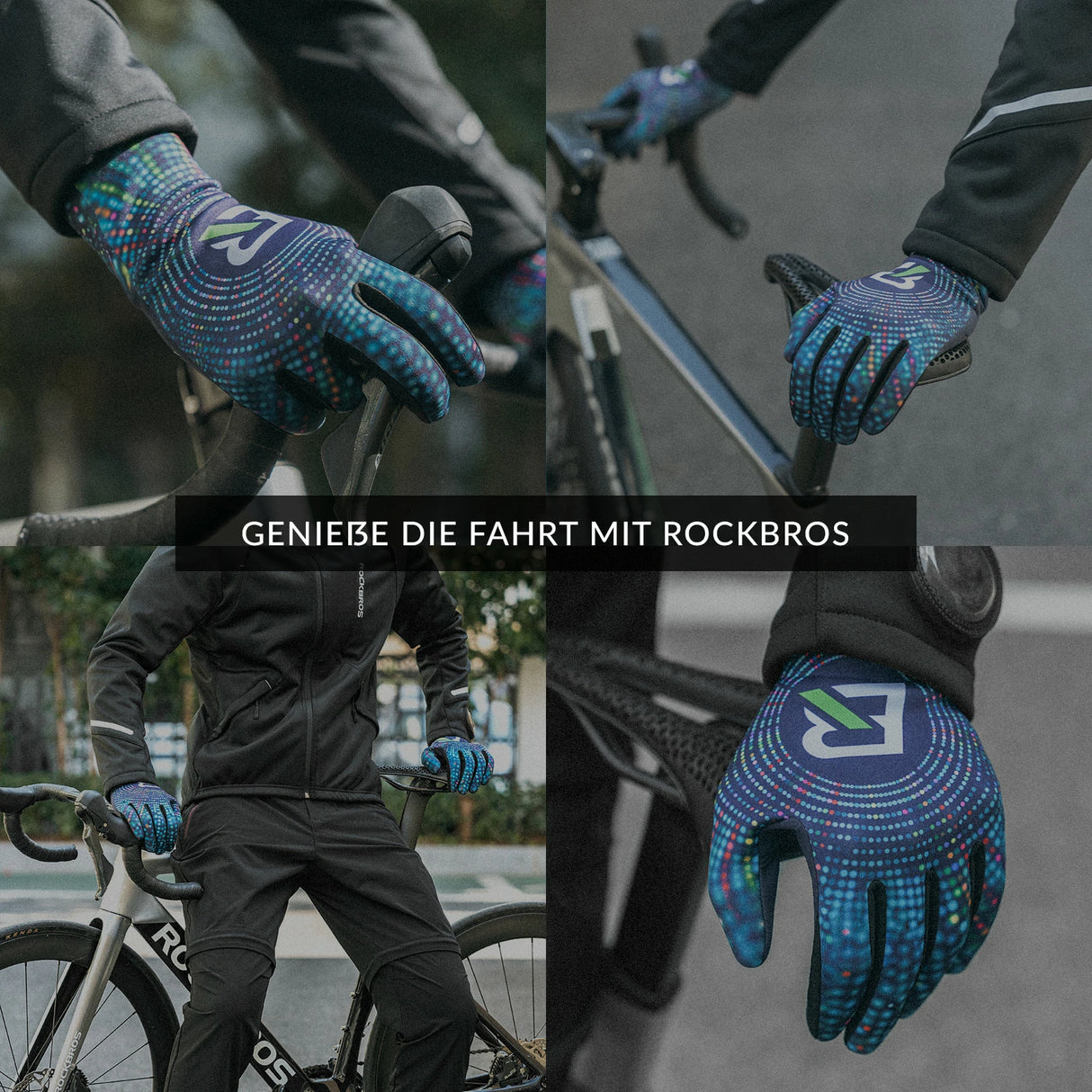 Fahrradhandschuhe Herbst & Winter – Vollfinger, elastisch & rutschfest
