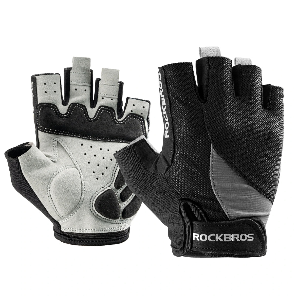 Fahrradhandschuhe Sommer, Atmungsaktive Halbfinger Handschuhe mit SBR – ROCKBROS-DE