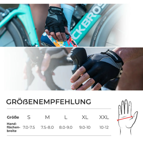 Fahrradhandschuhe Sommer – Atmungsaktive Halbfinger‑Handschuhe mit SBR‑Polsterung