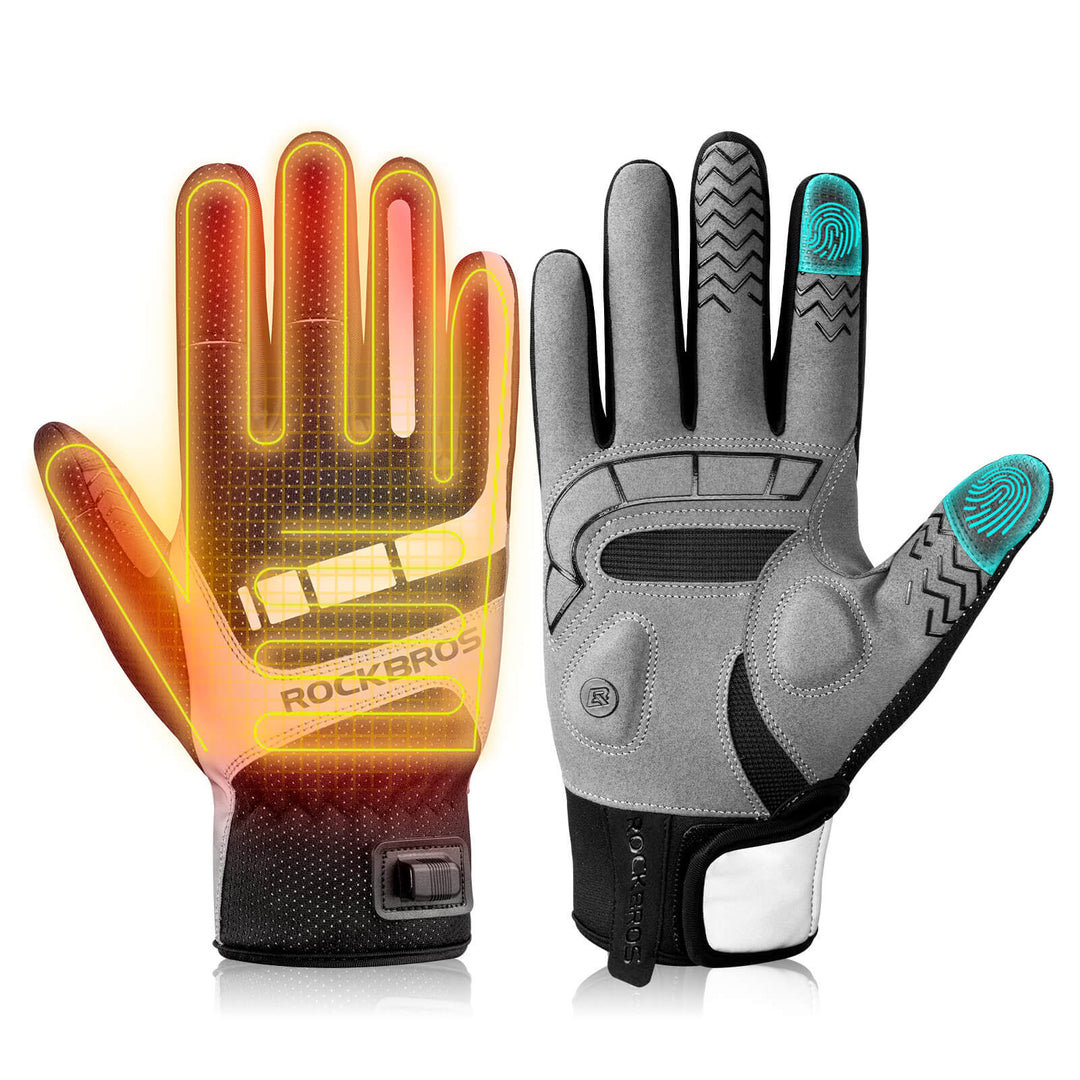 reflektierende fahrradhandschuhe Fahrradhandschuhe über USB, reflektierend und stoßdämpfend, Winterhand – ROCKBROS-DE