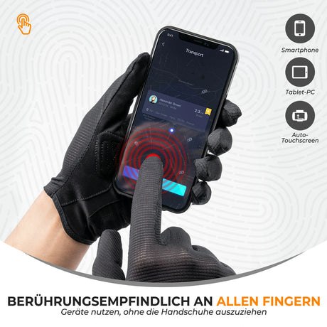 Fahrradhandschuhe – Radhandschuhe mit Touchscreen an allen Fingern