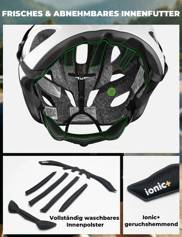 Bicycle Helmet 58-62cm Lightweight 240g Antibacterial – ROCKBROS-DE Bicycle Helmet 58-62cm Lightweight 240g Antibacterial – ROCKBROS-DE
