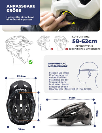 helmgröße fahrradhelm Bicycle Helmet with Ventilation System Adjustable & Lightweight –  ROCKBROS-DE