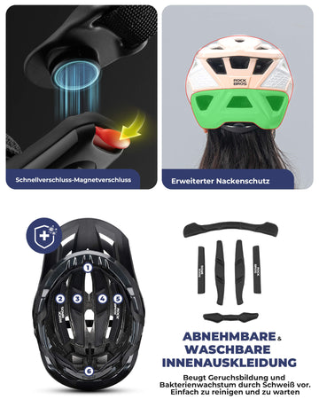 austausch fahrradhelm Bicycle Helmet with Ventilation System Adjustable & Lightweight –  ROCKBROS-DE