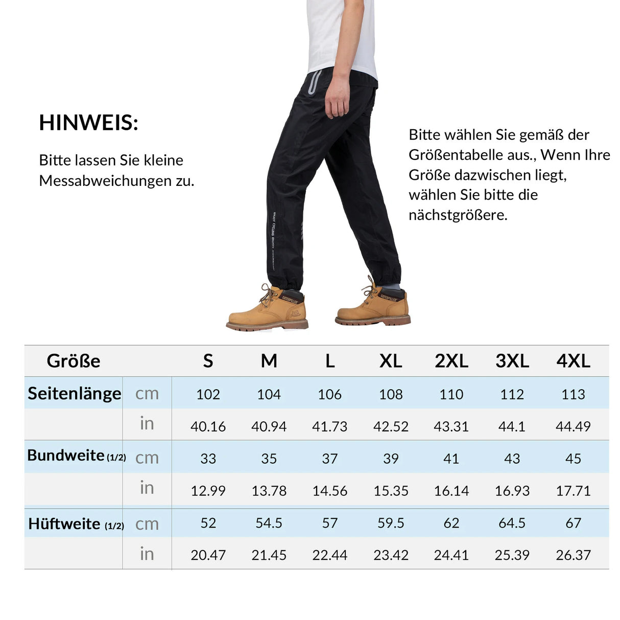 Herren Fahrrad‑Regenhose – Wasserdicht & Outdoor‑tauglich