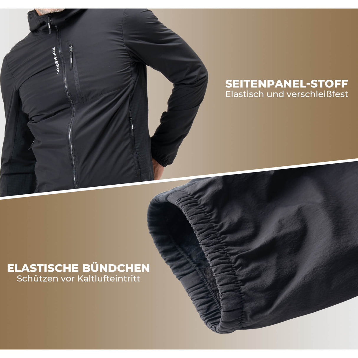 Fahrradjacke Herren Warm – Winddicht, Wasserabweisend & Reflektierend mit Fleece