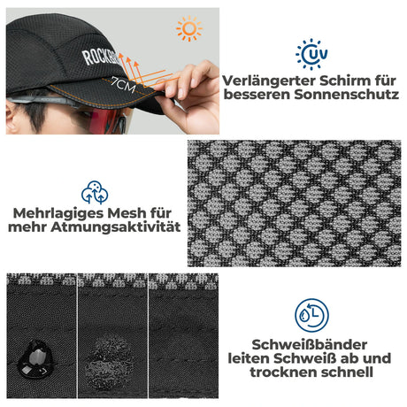 Fahrradkappe – Schnelltrocknend, Outdoor‑Sport‑Caps mit UV‑Schutz