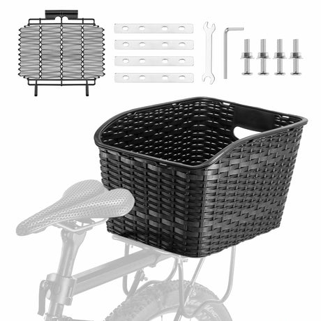 ROCKBROS Fahrradkorb Hinten – Für Gepäckträger, mit ausziehbarem Deckel