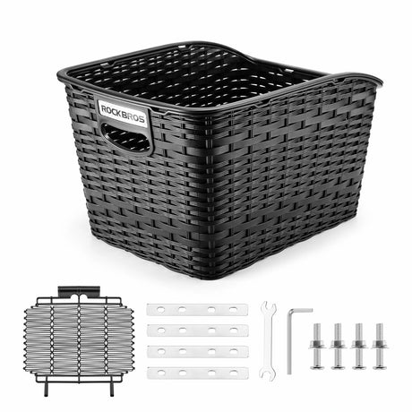ROCKBROS Fahrradkorb Hinten – Für Gepäckträger, mit ausziehbarem Deckel
